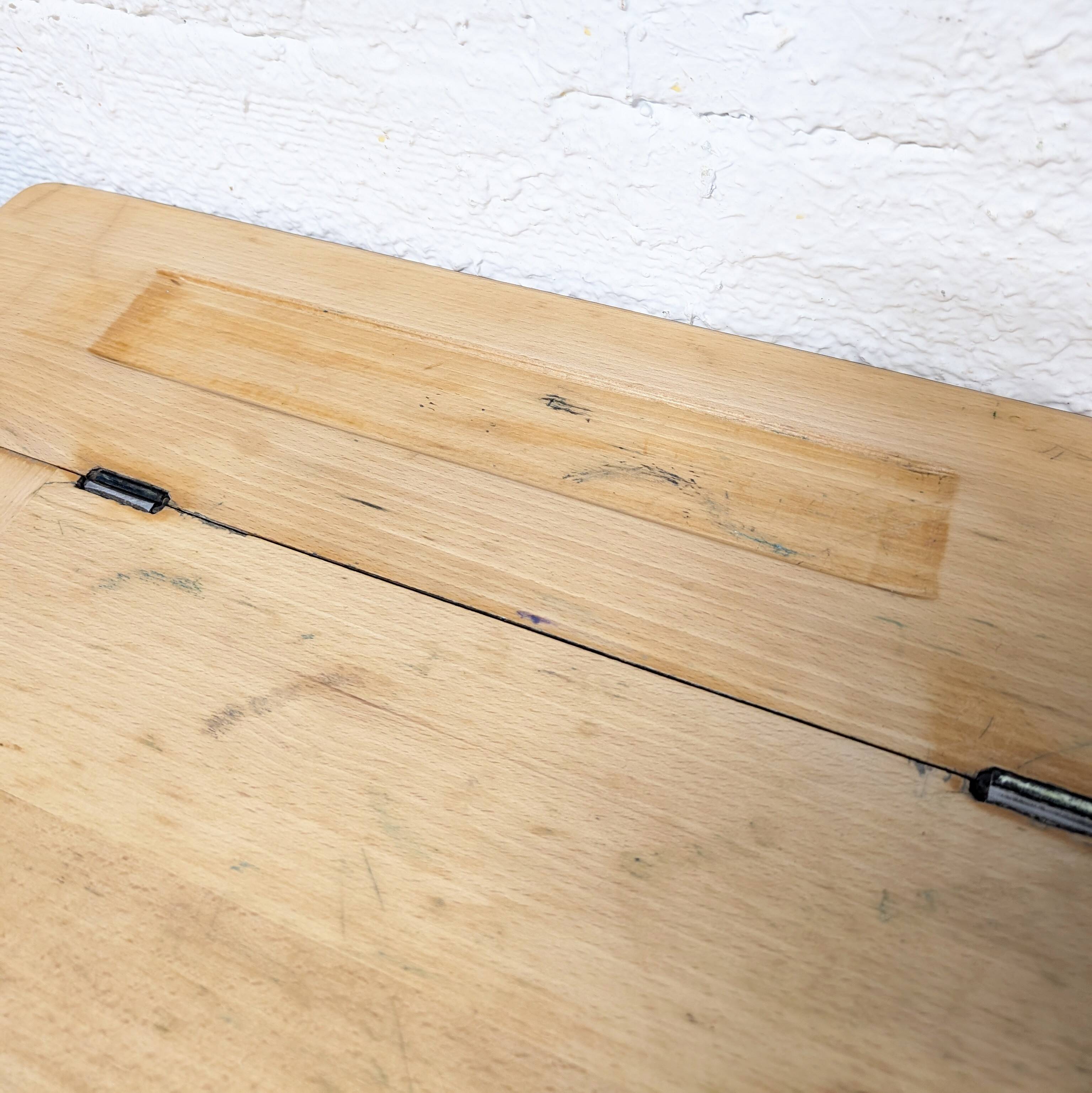 School desk with chest