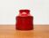 Italian red ceramic vase from the mid-century by Aldo Londi for Bitossi, 1960s.