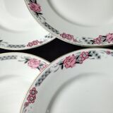 6 Art Deco porcelain dinner plates