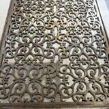 Coffee table wrought iron steel and thick glass unique impeccable condition
