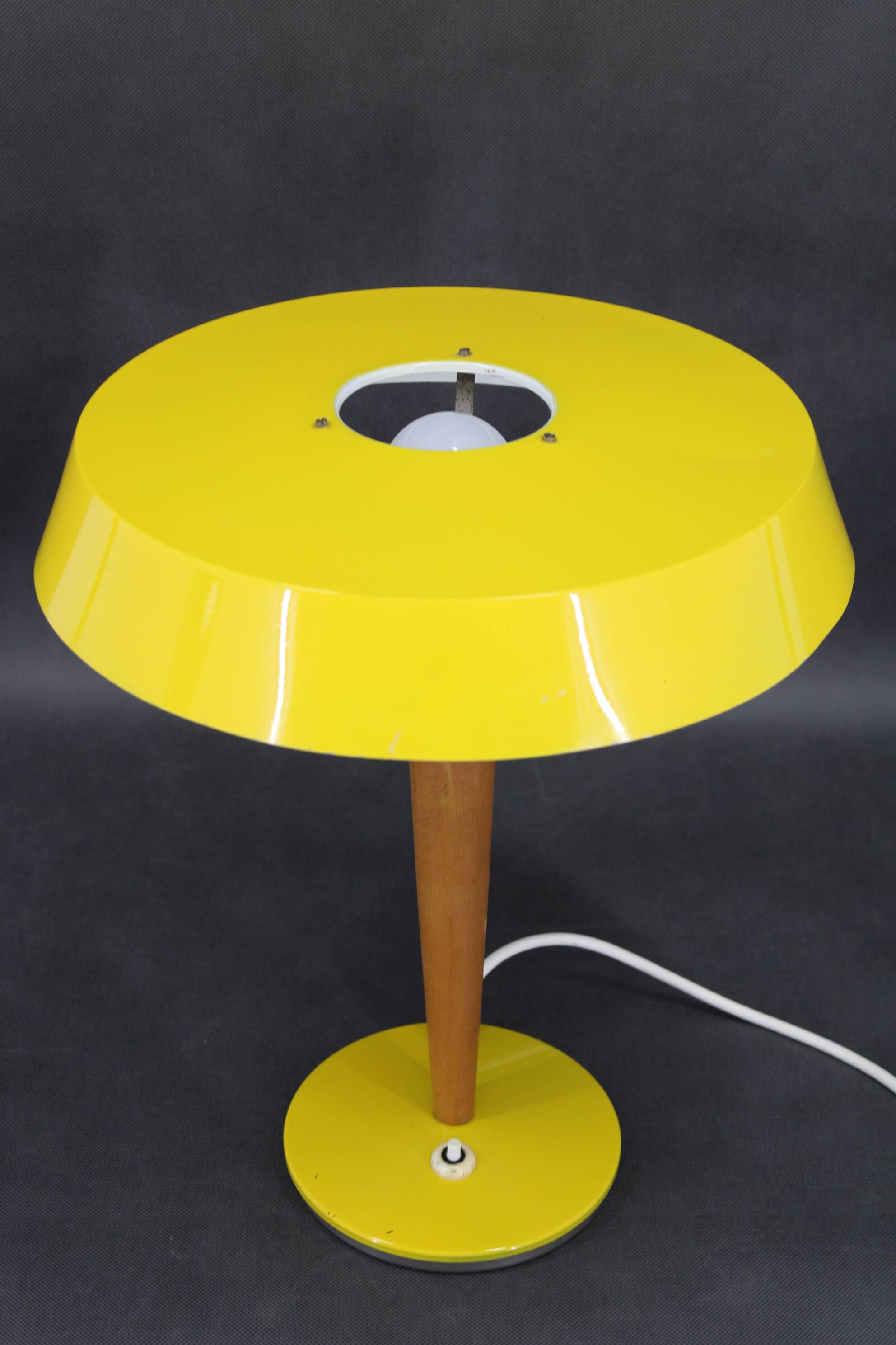 1970s Yellow Table Lamp by Kamenicky Senov , Czechoslovakia