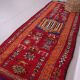 Red Vintage Moroccan Runner Rug 137 x 363 cm - Berber Wool Rug Hallway