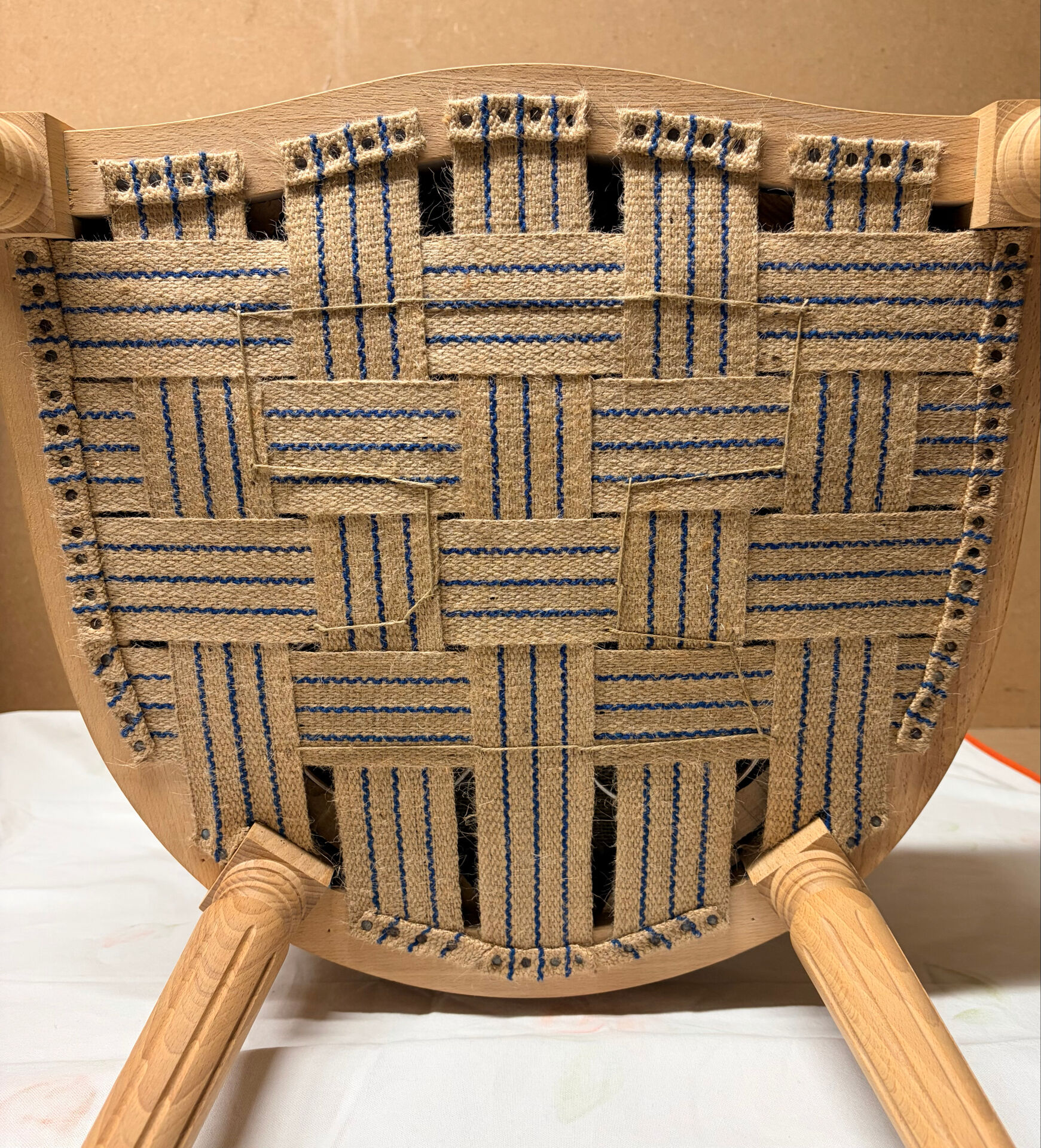 Louis XVI medallion chair, solid beech, unique traditional piece.