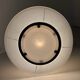 Pair of Holophane industrial design ball pendant lights