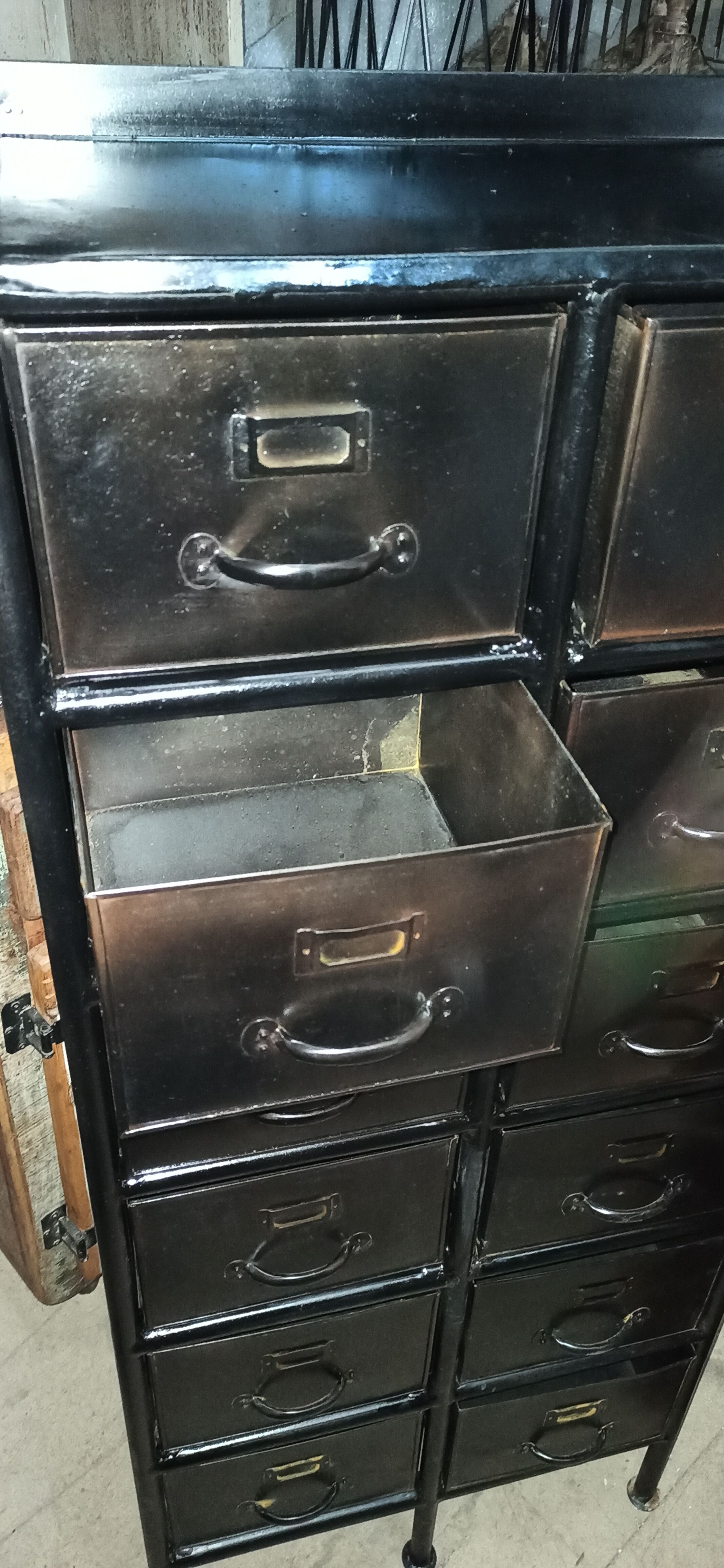 Black metal cabinet 12 lockers