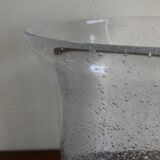 1970 XXXL vase in solid bubbled glass H33cm