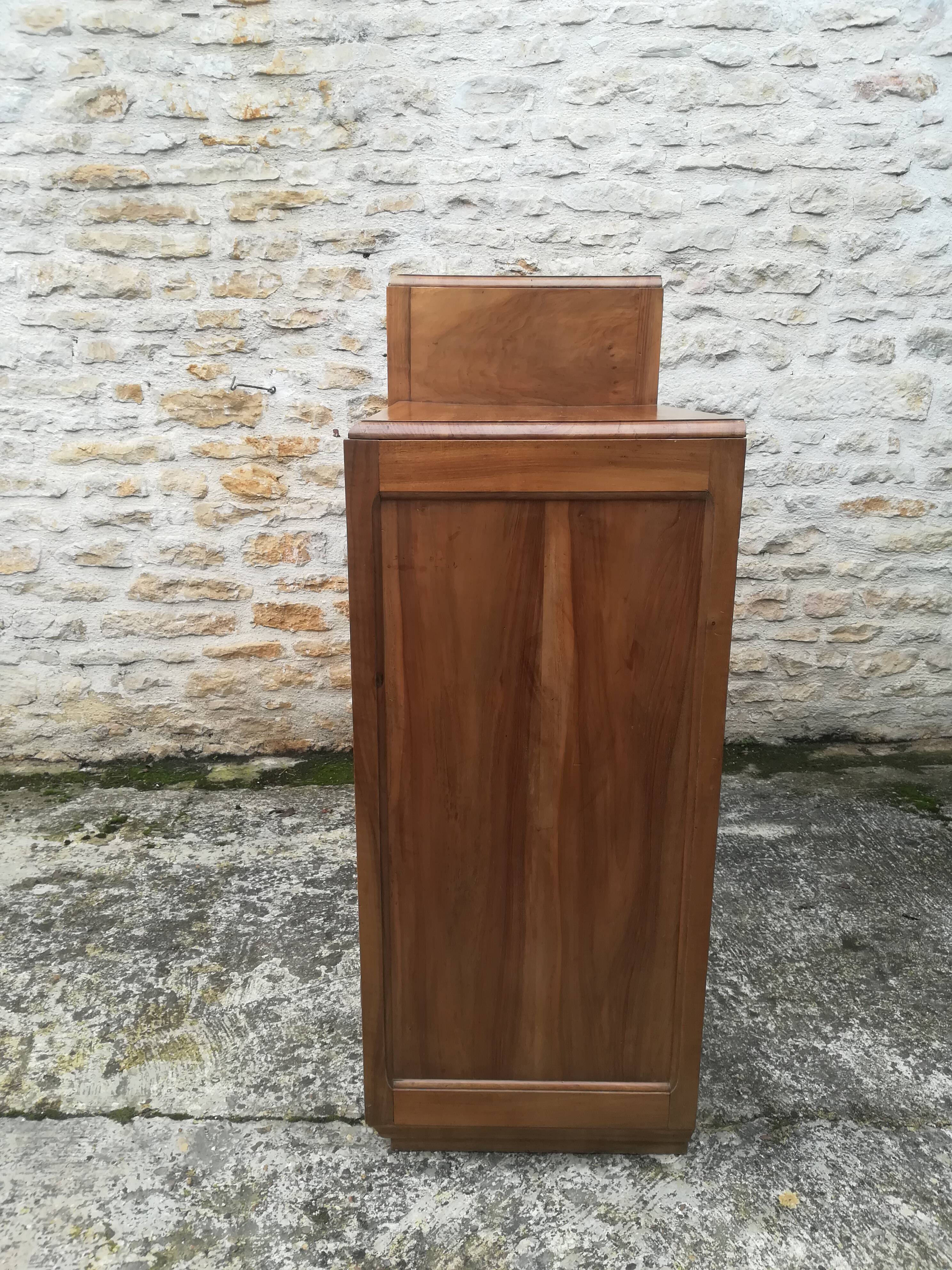 Asymmetric solid walnut buffet