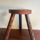 Wooden tripod stool with removable legs