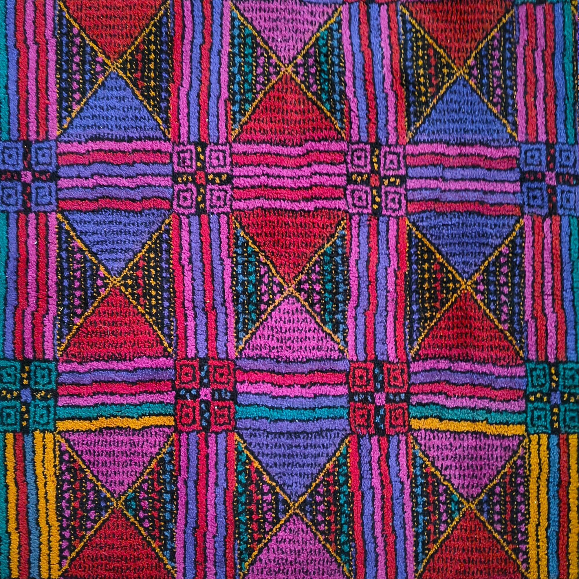 1980s Gorgeous Missoni Geometric Wool Rug for T&J Vestor