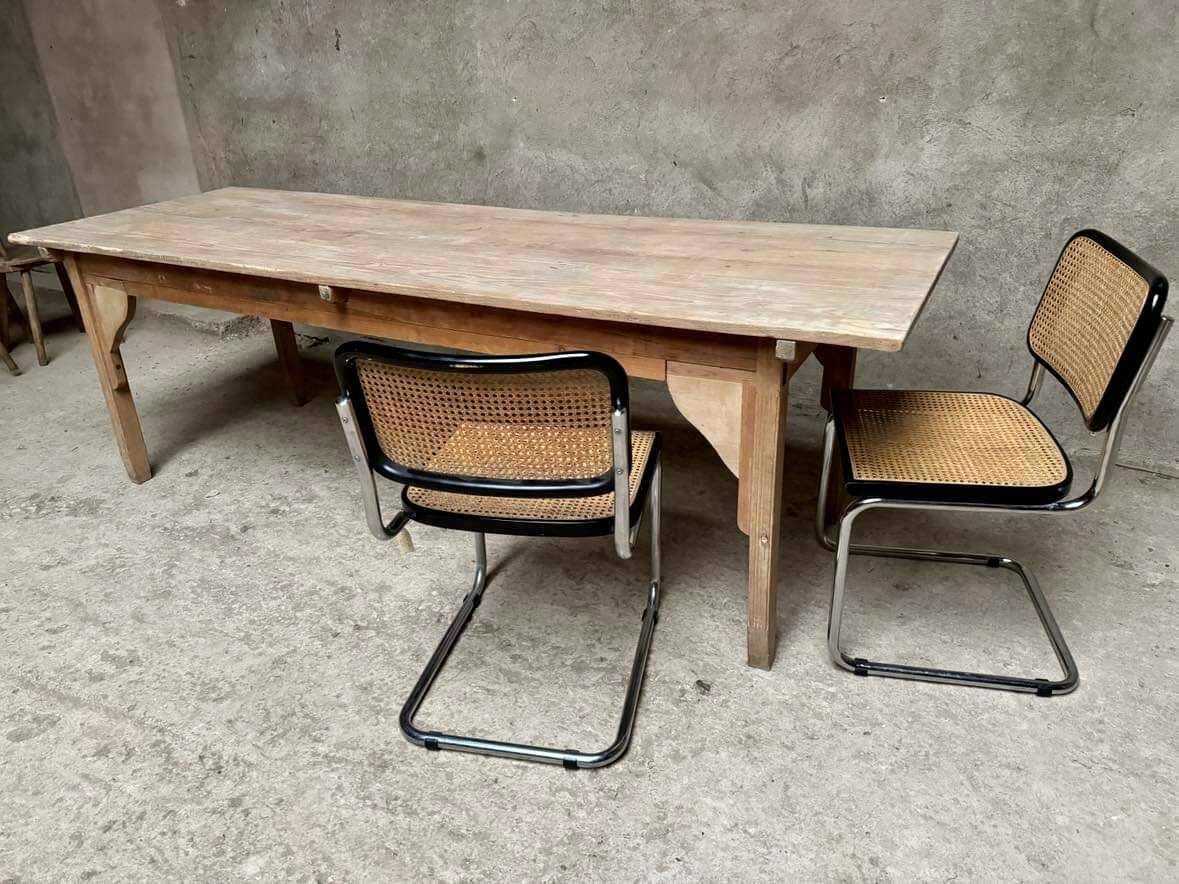 Large farm table solid wood draper table Length 240 cm