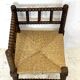 Chaise d'angle en Paille et bois tourné début XXème siècle
