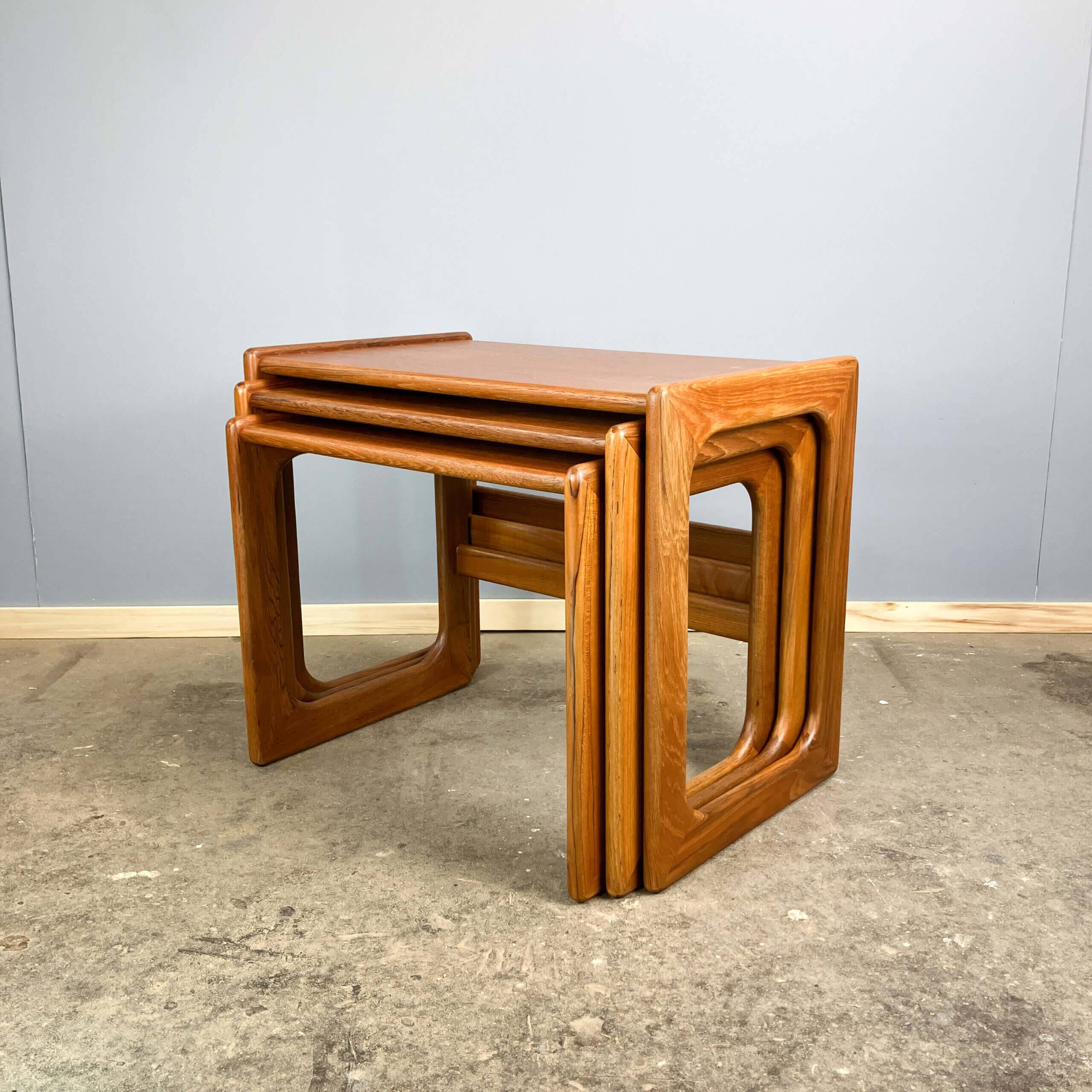 Set of three nesting tables by Salin Nyborg, teak, 1960s