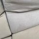 High-end 2-seater sofa duvivier beige nubuck velvet 155cm