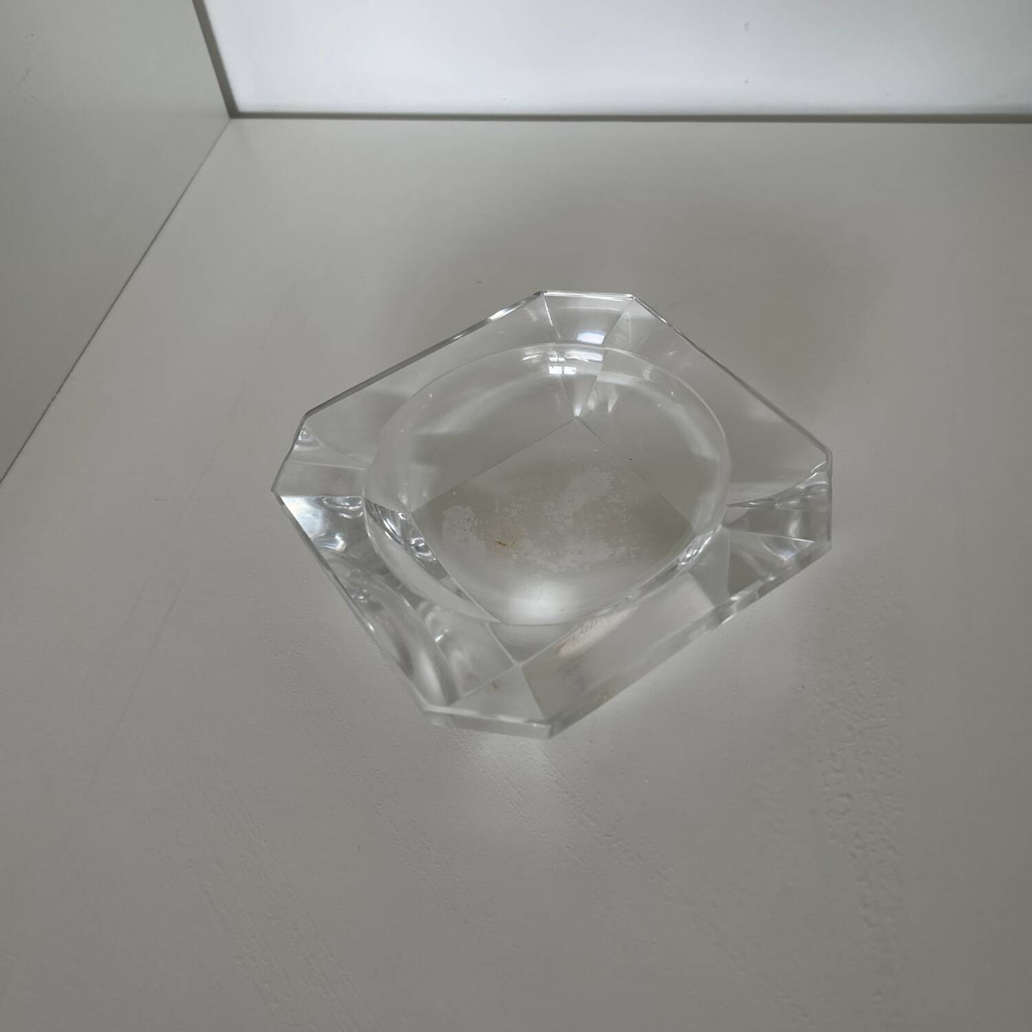 Val St Lambert Crystal Ashtray