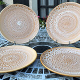 Set of 4 Niderviller flat plates 1950