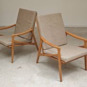 Pair of grey armchairs by Jiri Jiroutek for Intérier Praha