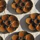 Set of 12 oyster or shell plates in glazed brown ceramic D