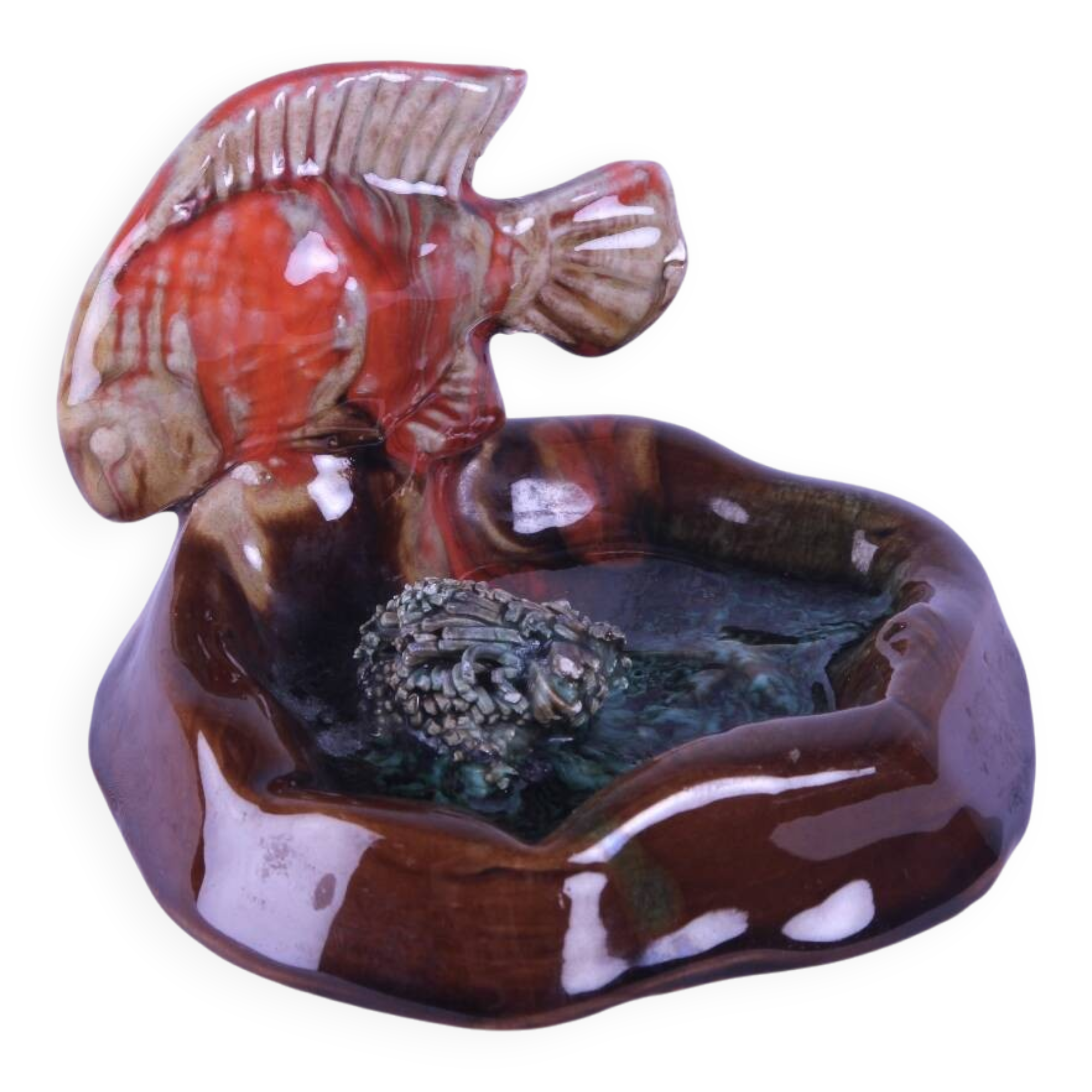 Vallauris style fish ashtray