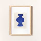 Abstract illustration M706 Klein blue signed eawy