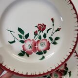 4 assiettes à dessert Sarreguemines épernay faïence vintage