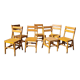Set of 7 wooden chairs