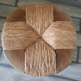 Straw chair and stool