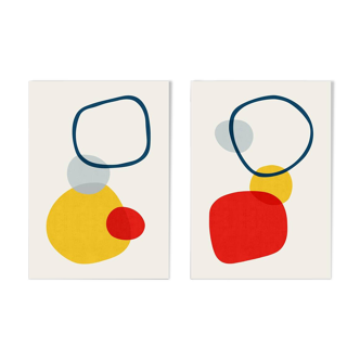2 abstract art prints. (42x59.4cm)