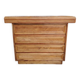 McGuire Rattan and Bamboo Chest of Drawers