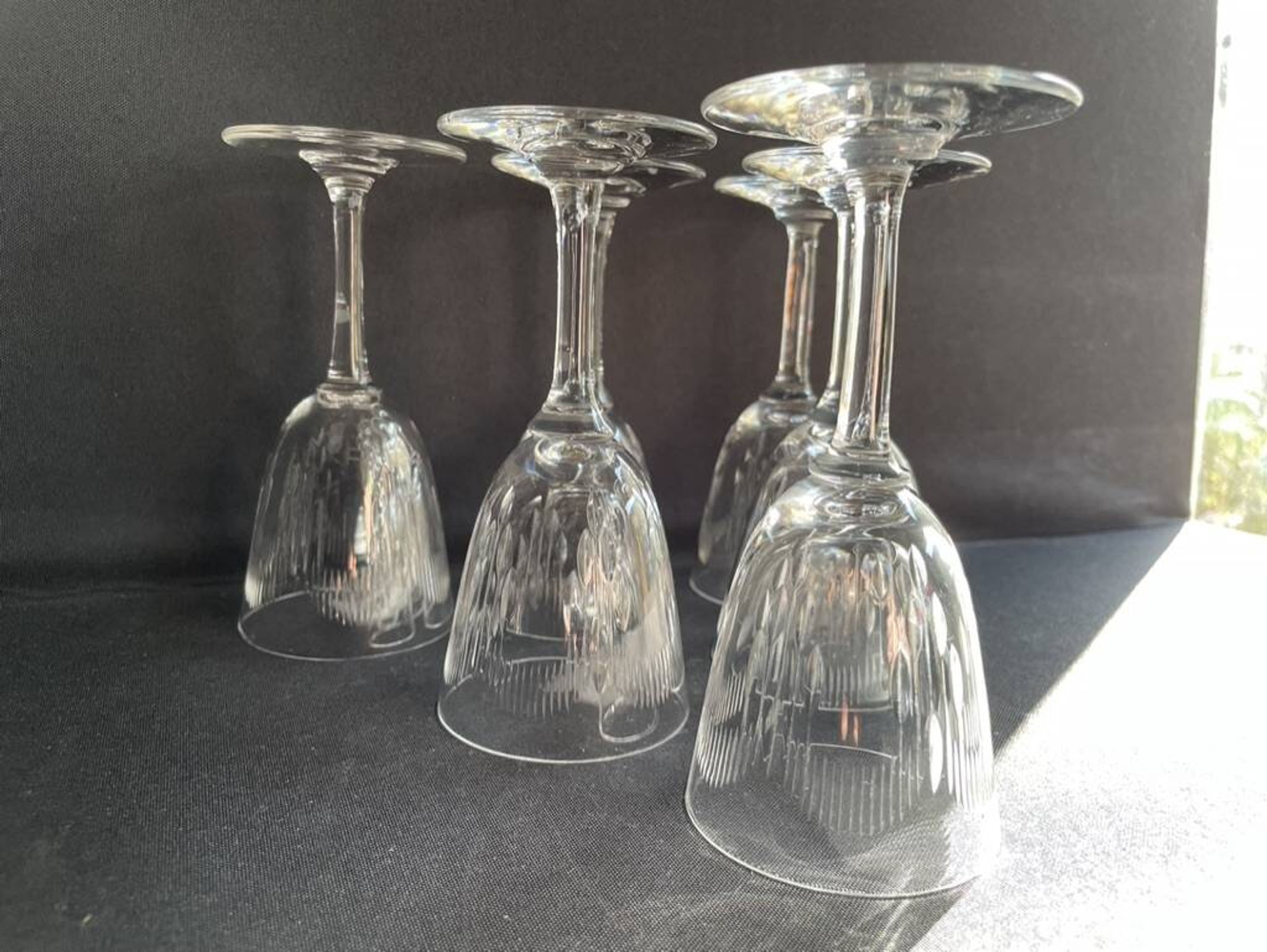 6 verres à vin Baccarat service Molière