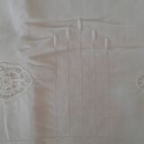 Very nice old sheet in Lin, RW monogram, crafted. Tbe