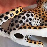Pair of ceramic leopards