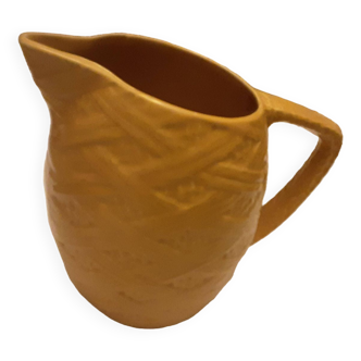 Barbotine mc faience pitcher pot