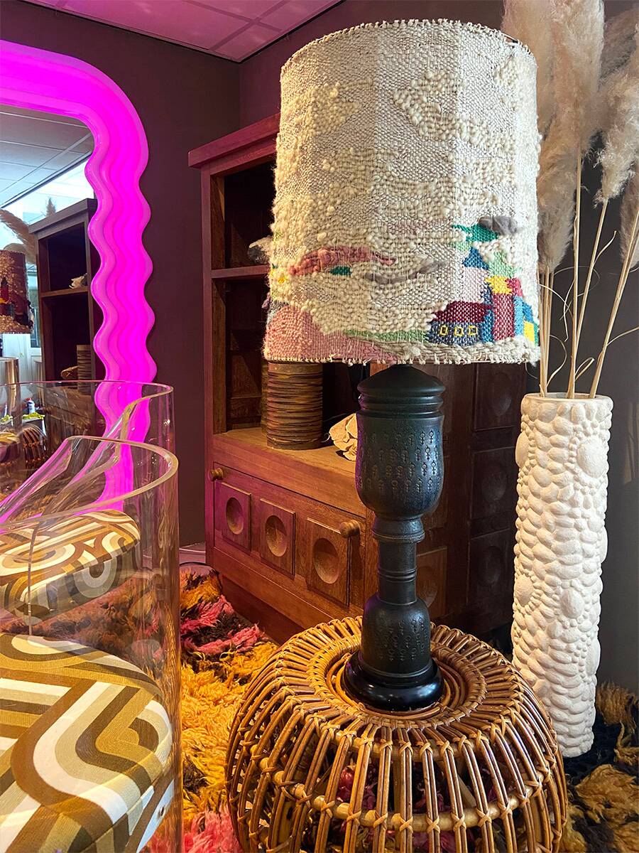 Italian vintage ceramic table lamp Bitossi XL Aldo Londi