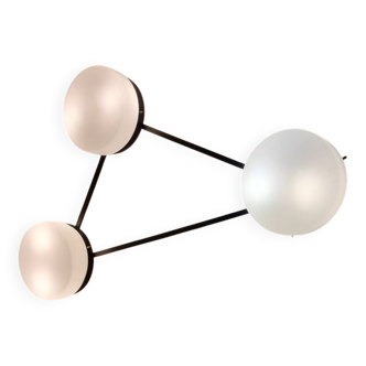 Vintage opaline glass wall light from the 60s