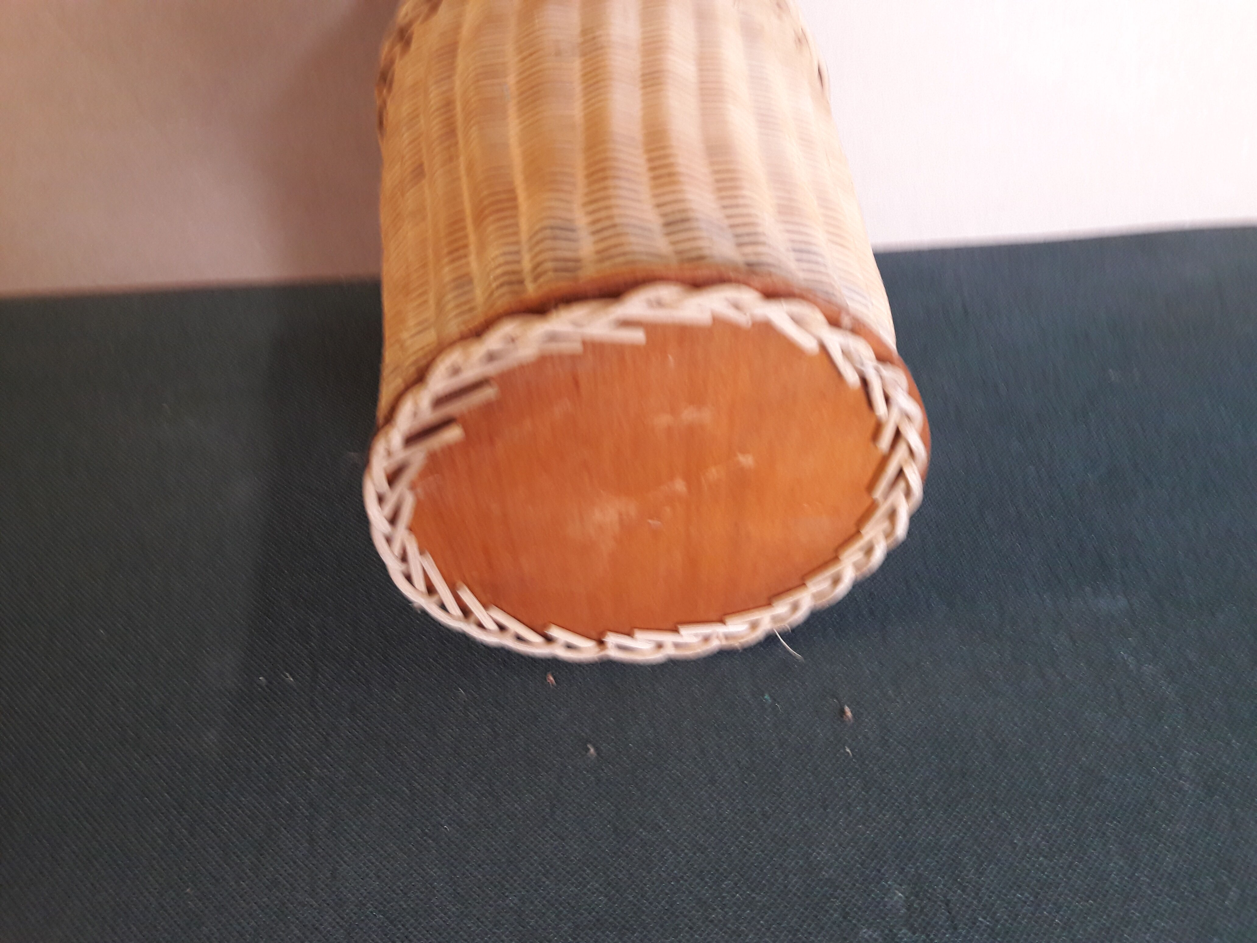 Wicker waste paper basket