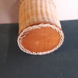 Wicker waste paper basket