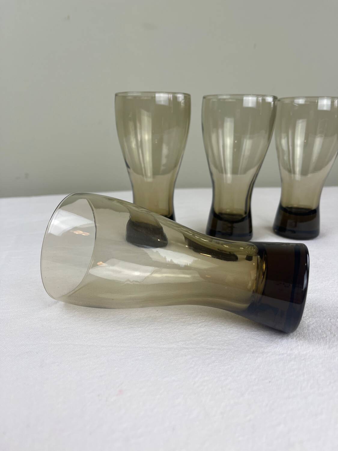 Vintage smoked glass cup