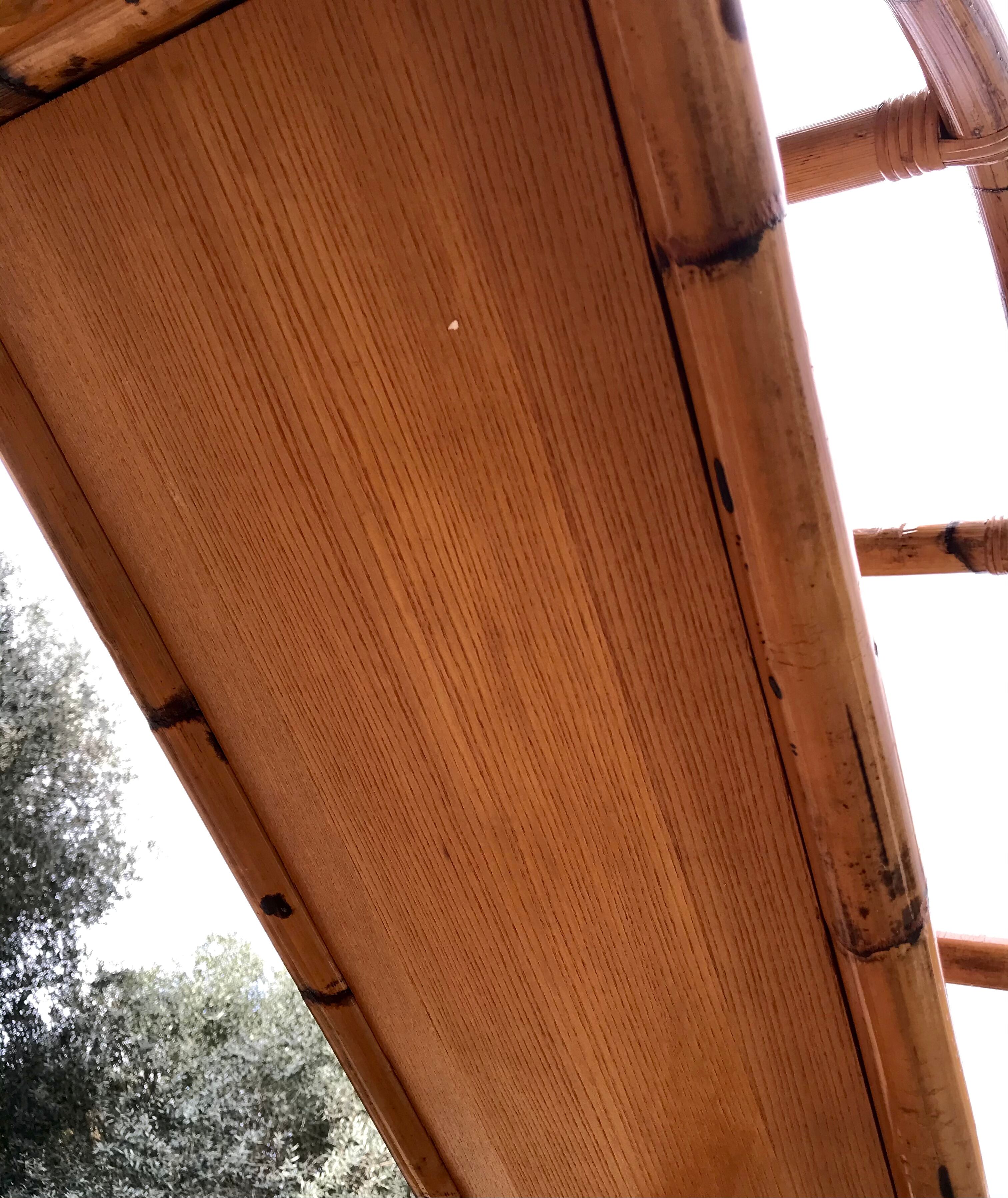 Vintage rattan library