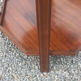Art Deco folding side table in mahogany with double top marquetry.