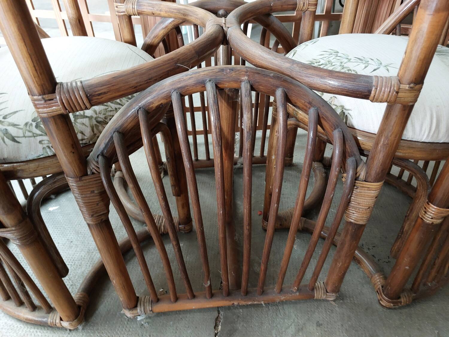 Vintage rattan garden furniture