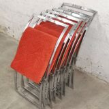 Lot de 6 chaises pliables par Mercello Cuneo pour Mobel Italia, 1970