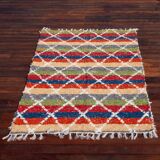 Recycled cotton handmade rug - Reversible - Multicolor