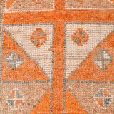 3x12 Rug For Laundry Orange Turkish Vintage Runner Rug, 95x370Cm SK 22033