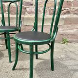 Set of 4 Chairs restaurant café wood curved bistro