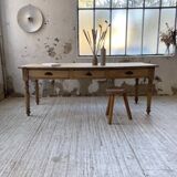 2m walnut drapery farmhouse table