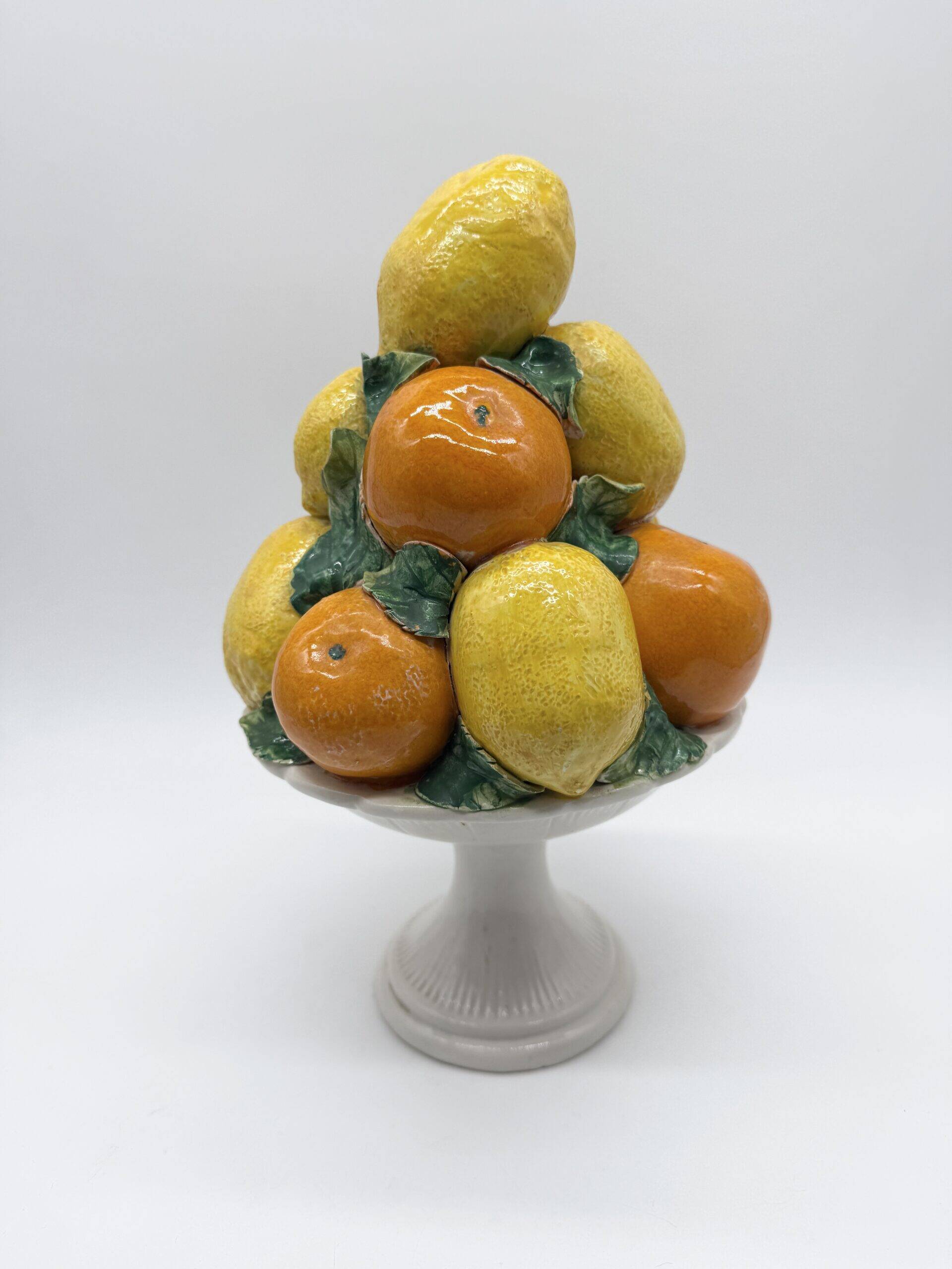 Majolica centrepiece – "Citrus Basket", Italy 1960s
