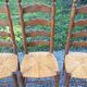 Vintage mulched chairs with high oak backrests with turned legs