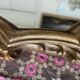 Miroir en résine doré style Louis XV h47 X l28