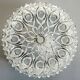 Ceiling light in polished & frosted cut glass, Germany circa 1970