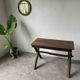 Solid walnut desk, folk art, Savoy, circa 1900